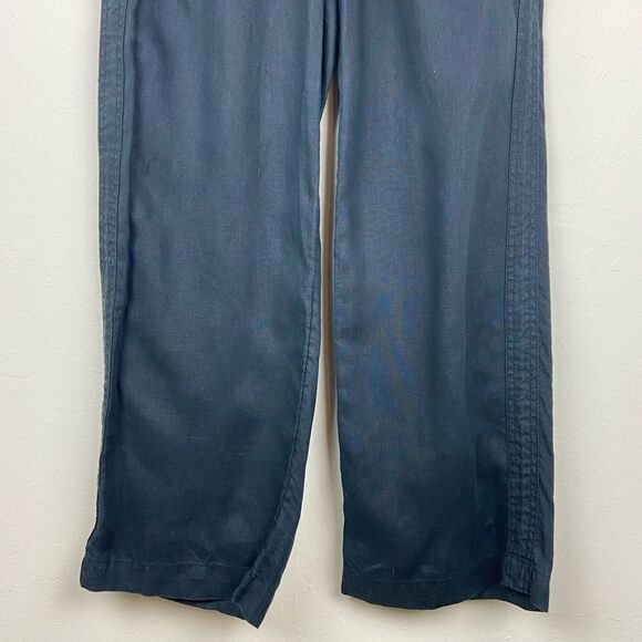 Athleta Cabo Linen Wide Leg Pant - Black - Picture 5 of 8